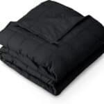 Bare Home Cotton Weighted Blanket Black
