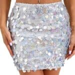 GUANYY Sequin Skirt for Women Stretchy Night